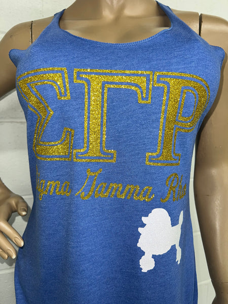 Sigma Gamma Rho Glam Tank | Sigma Gamma Rho Glitter t-shirt | Sorority T-shirts