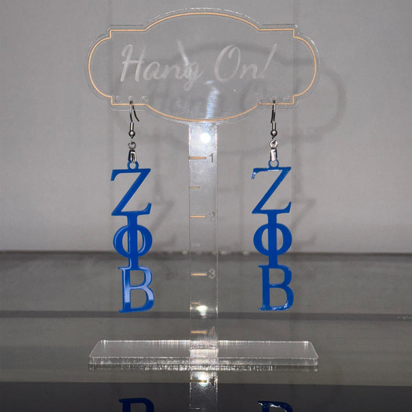 Zeta Phi Beta Dangle Earrings