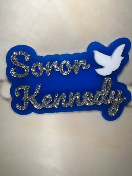 Zeta Phi Beta name pin