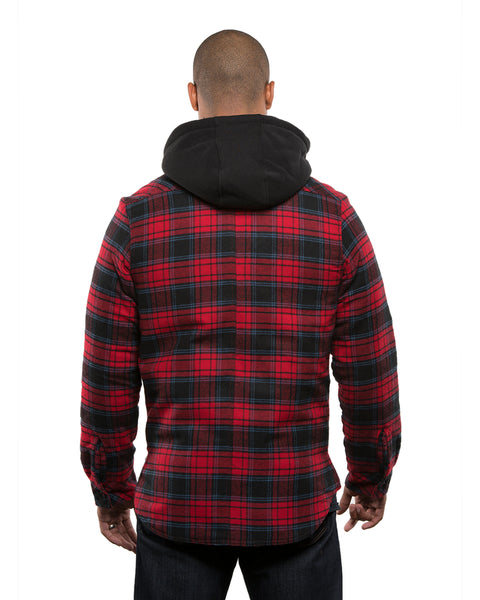 Burnside Men's Hooded Flannel Jacket