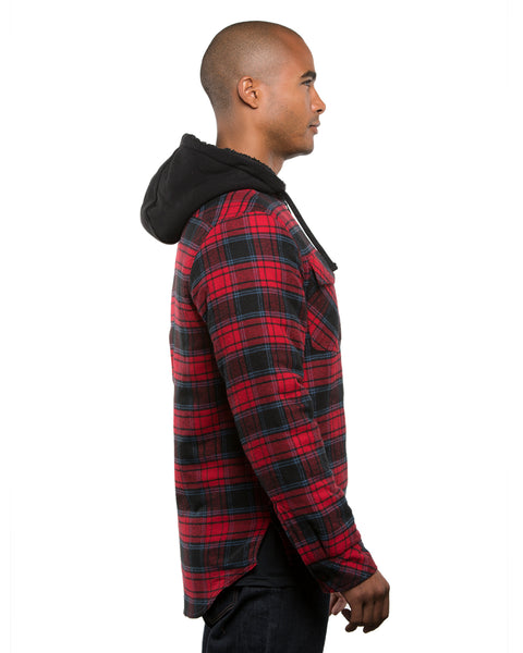 Burnside Men's Hooded Flannel Jacket