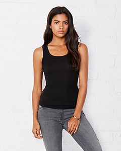 Bella Ladies' Sheer Mini Rib Tank