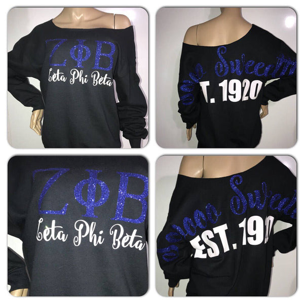 Zeta Phi Beta bling sweatshirt | Zeta Glitter sweatshirt
