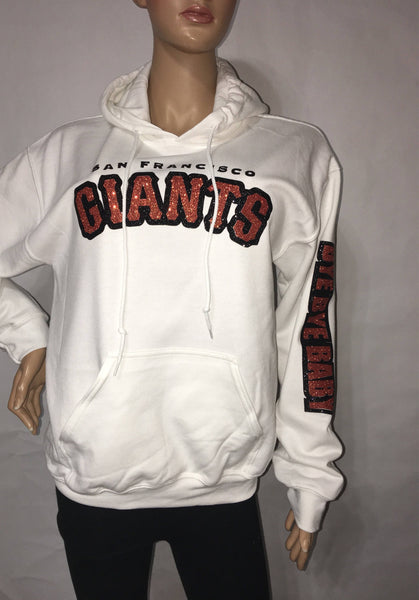 San Francisco Giants Glitter Hoody Sweatshirt |  | Giants glam sweatshirt | baseball glitter hoody