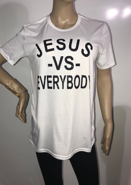 Jesus v/s Everybody Glam tee | Faith gear | Jesus Glitter t-shirt