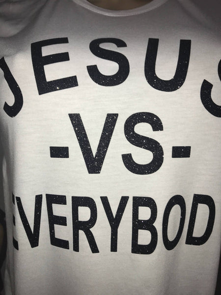 Jesus v/s Everybody Glam tee | Faith gear | Jesus Glitter t-shirt