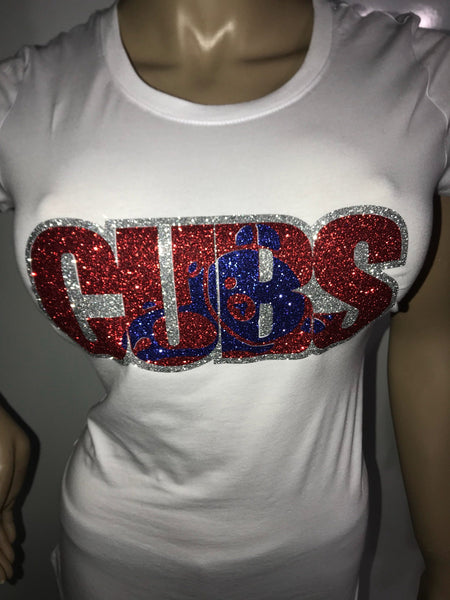 Cubs Glitter T-shirt | chicago Cubs | cubbies shirts