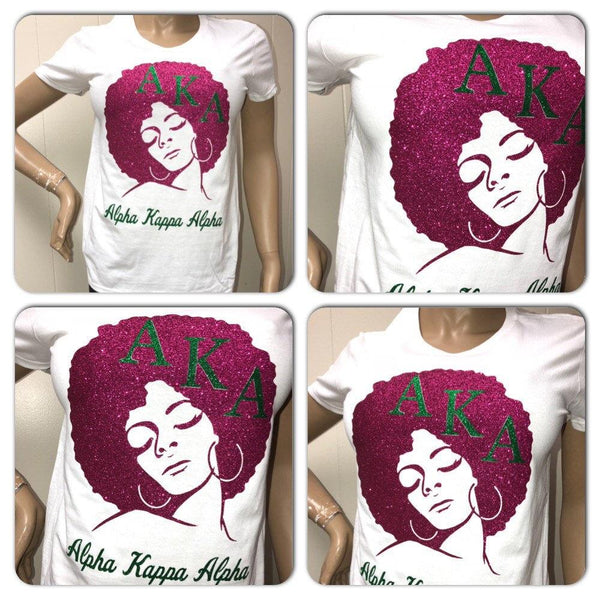 AKA Natural T-shirt with afro lady