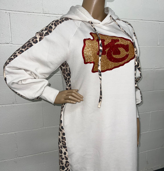 Chiefs Cheetah Hoody Dress