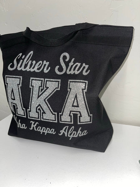Silver Star Glam Tote Bag