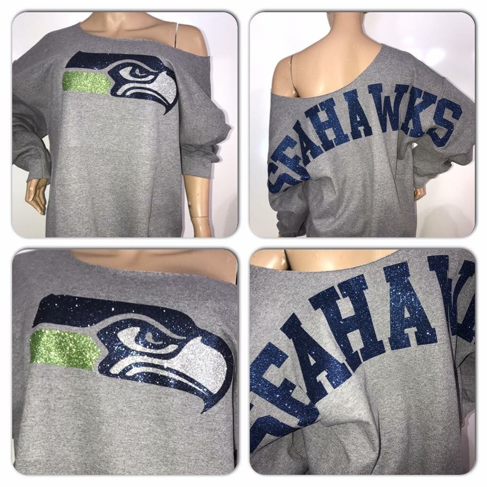 Seahawks off 2025 the shoulder sweatshirt