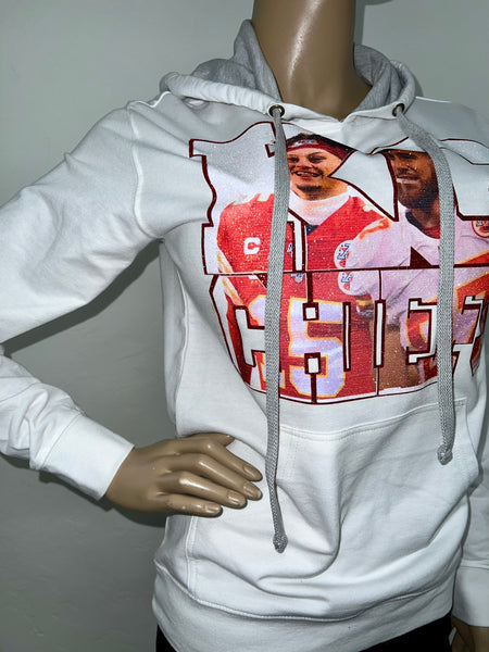 KC Patrick/ Travis White Hoody Sweatshirt