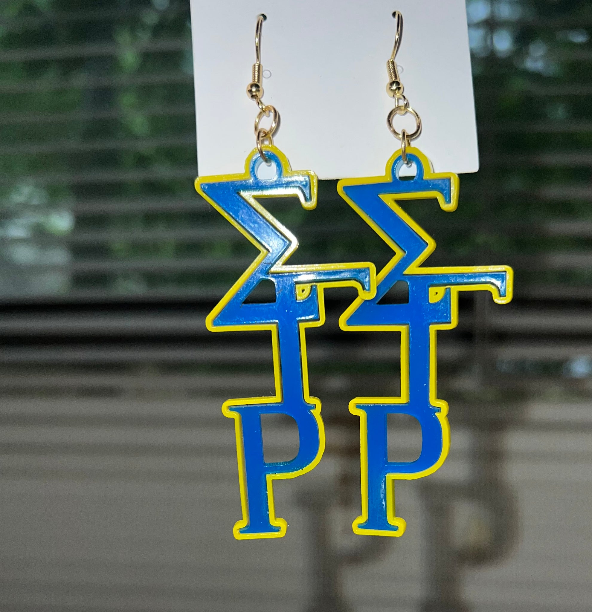 Sigma Gamma Rho 2 color Dangle Earrings