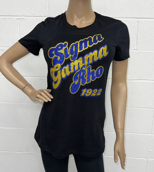 Sigma Gamma Rho Glam Statement Tee | Sorority Glitter t-shirt | SGR |