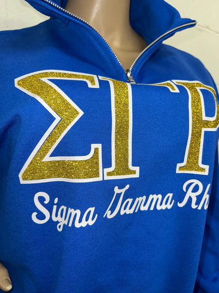 Sigma Gamma Rho Cadet bling sweatshirt | Pretty Poodles Glitter sweatshirt