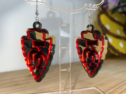 Chiefs Camo Dangle Earrings