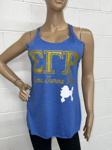 Sigma Gamma Rho Glam Tank | Sigma Gamma Rho Glitter t-shirt | Sorority T-shirts