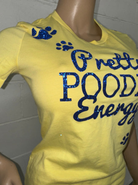 Sigma Gamma Rho Pretty Poodle Energy Glam Tee | Sorority Glitter t-shirt | SGR |