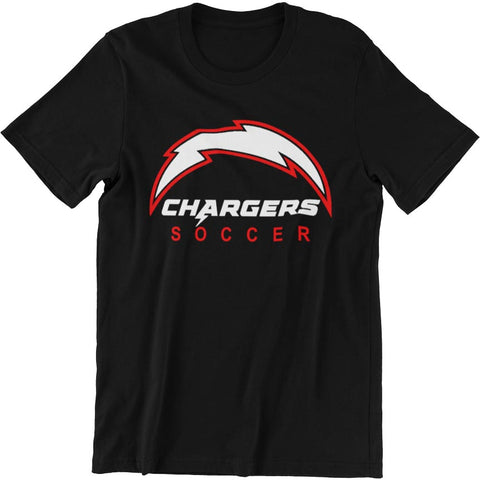 Chargers Softstyle Parent Tee-front only- Black