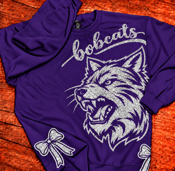 Bobcats Mega Head Glam Sweatshirt