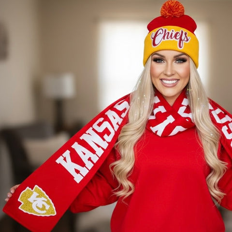 Chiefs Glam Beanie & Scarf Set