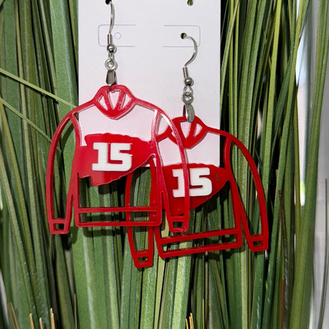 Chiefs Jersey Dangle Earrings