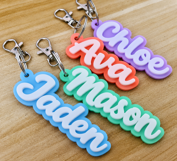 Custom 2 layer acrylic keychains