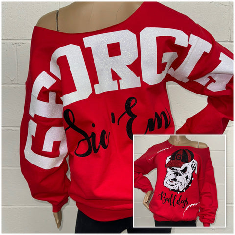 Georgia  Bulldogs bling sweatshirt | Bulldogs Glitter sweatshirt | Georgia Bulldogs hoody