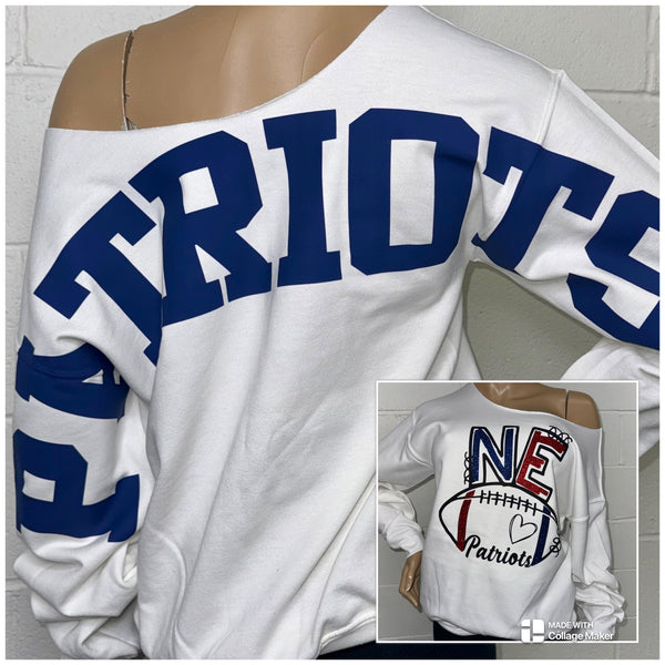 Patriots Billboard Off the shoulder sweatshirt