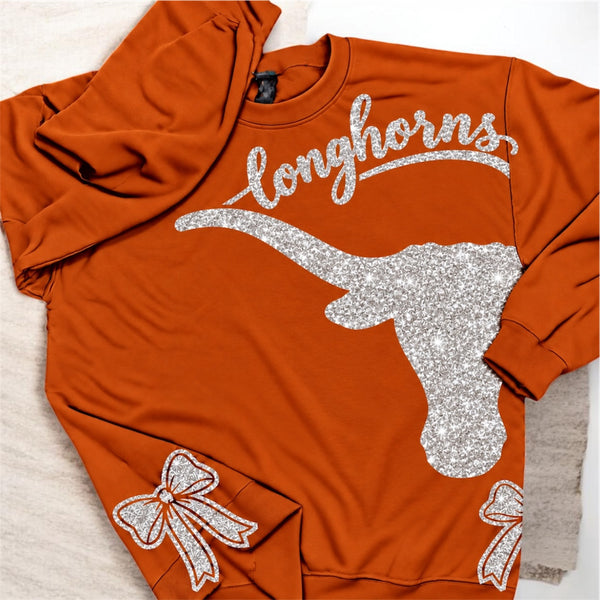 Longhorns Mega Head Glam Sweatshirt