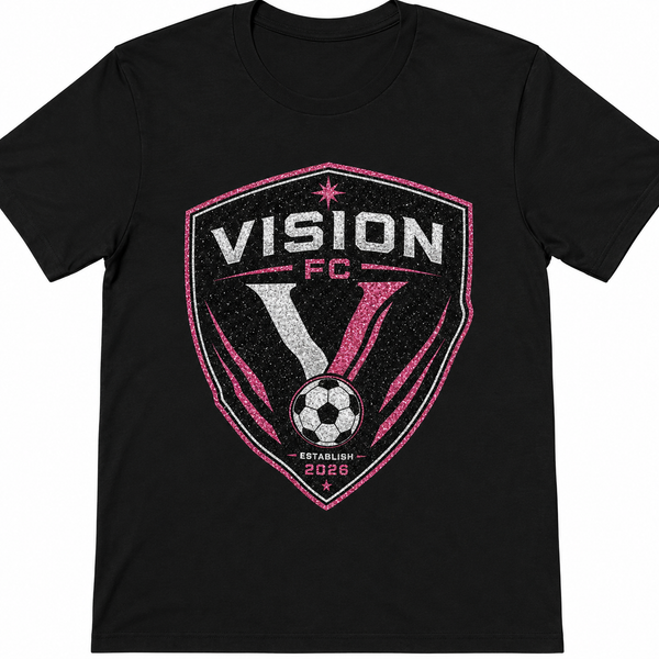 GLITTER- Black/Pink FRONT ONLY