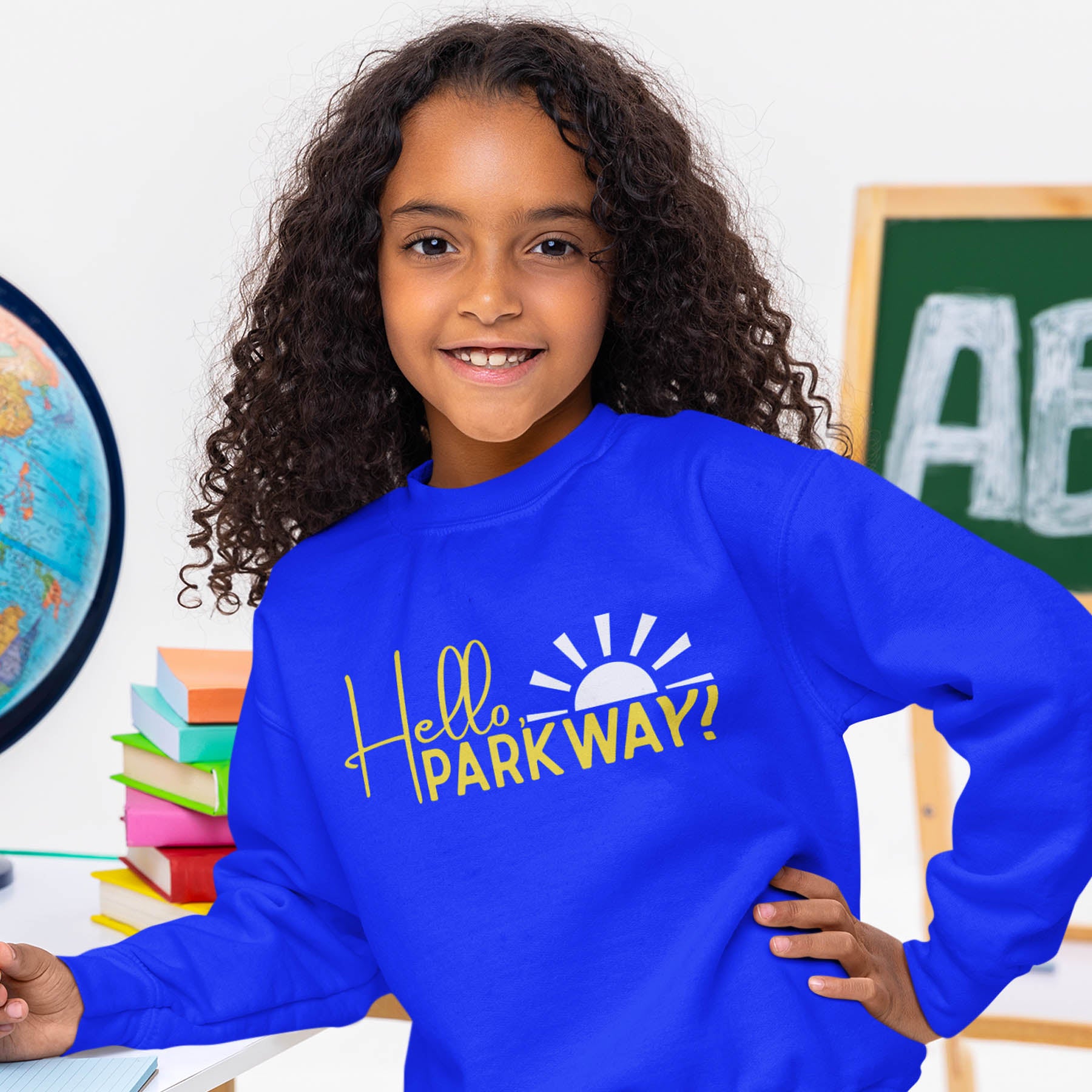 Hello Parkway Blue Sweatshirt -Youth