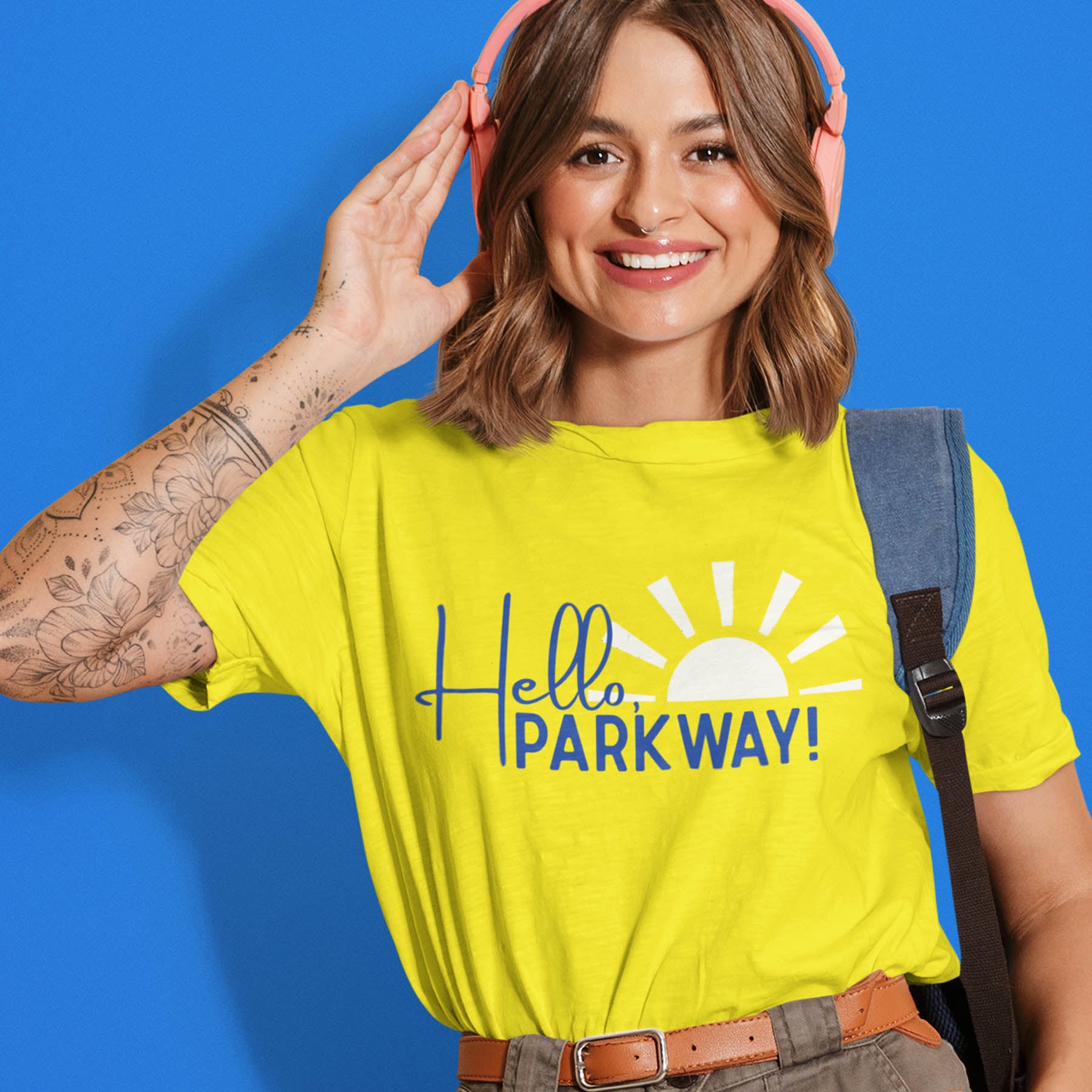 Hello Parkway Yellow T-Shirt-Adult