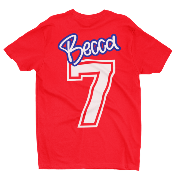 Love Stacked Front & Back T-Shirt -Red