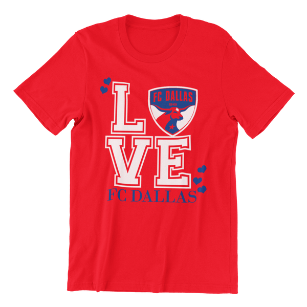 Love Stacked Front & Back T-Shirt -Red