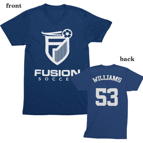 Fusion Logo Triblend -Navy Front and Back