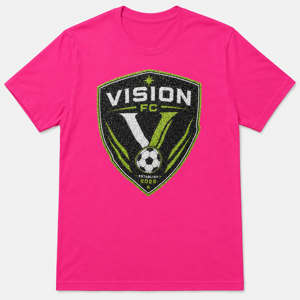 GLITTER- Hot pink Front & Back