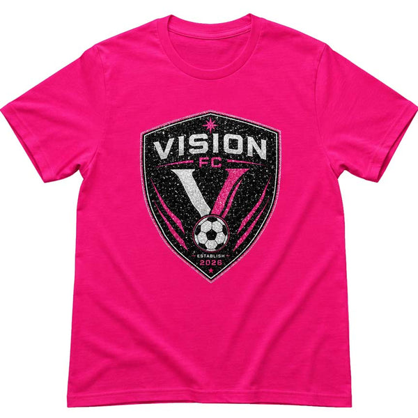 GLITTER- Hot pink FRONT ONLY