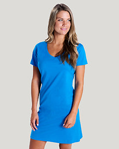 v neck t shirt dress Ladies' V-Neck T-Shirt Dress