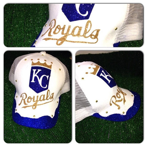 Royals bling trucker hat | Kansas City Royals glam snap back