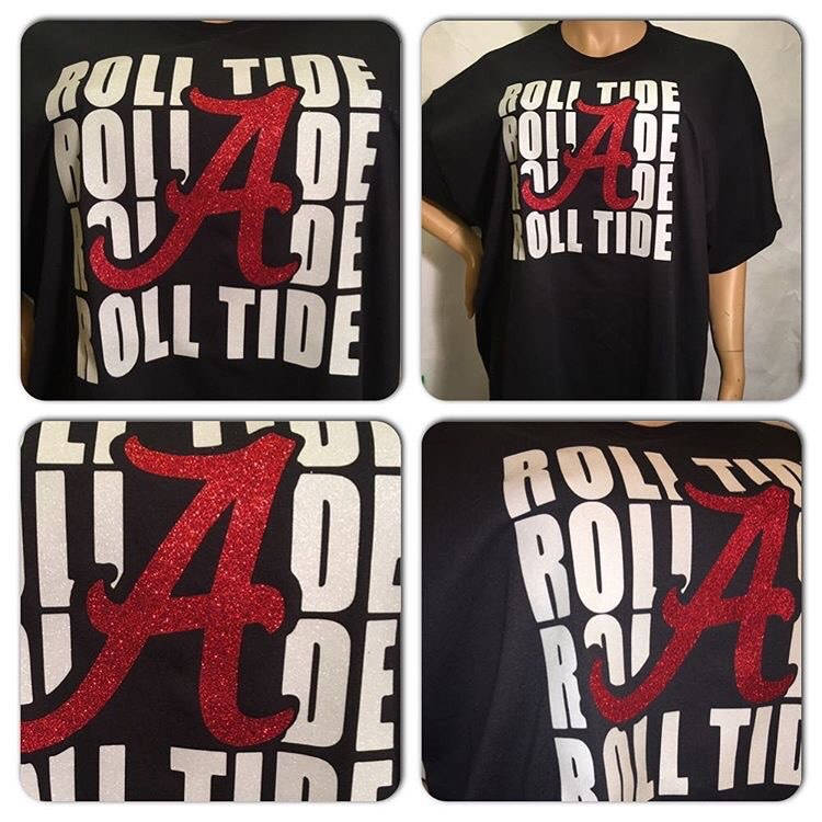 Alabama Roll Tide glitter t-shirt