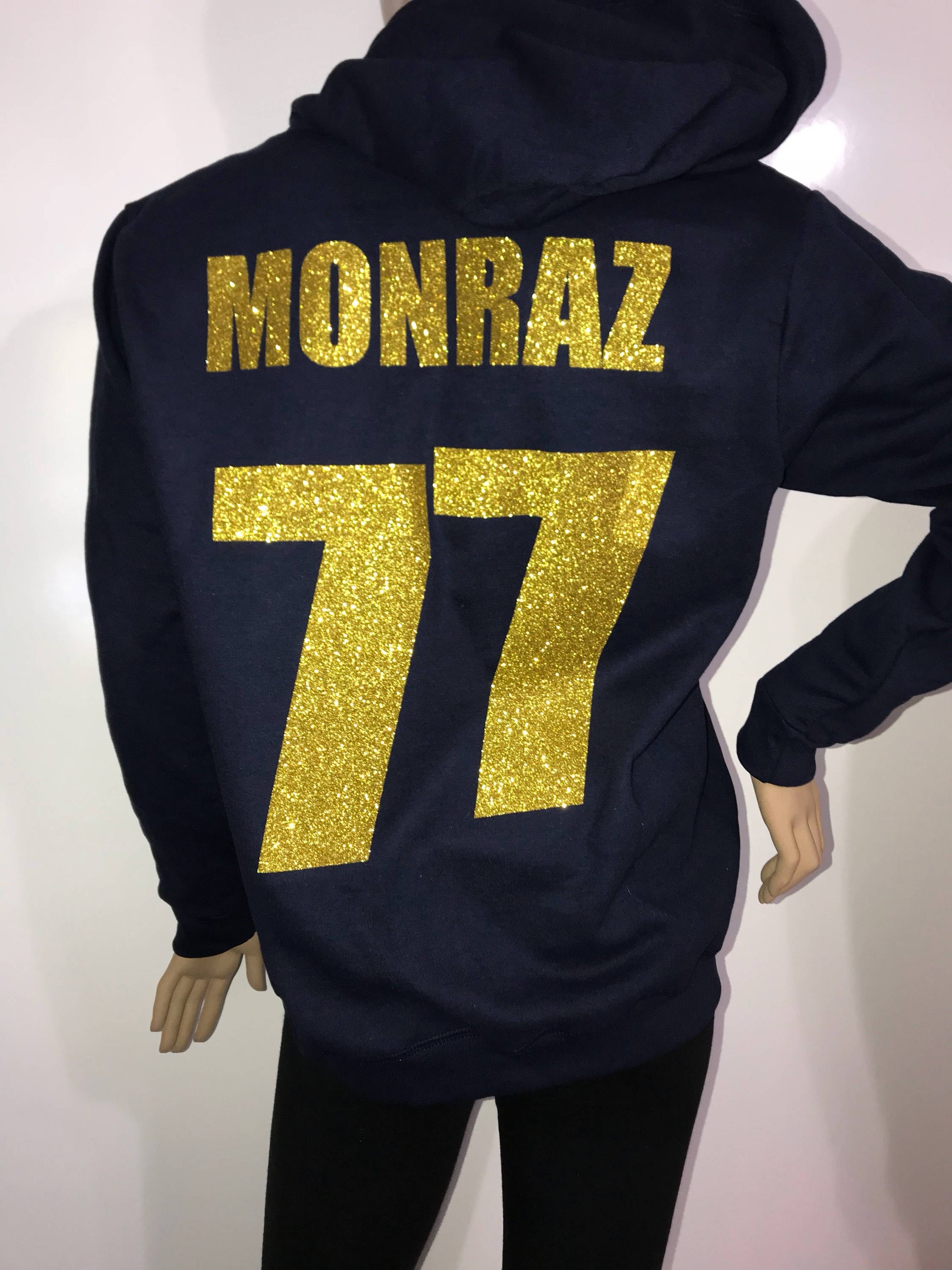 Football mom personalized glitter sweatshirt Customizable sweatshirt GlitterTees