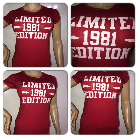 Limited Edition glam tee | Birthday glitter t-shirt | Customize with your birth year
