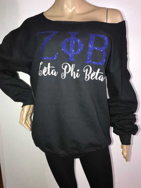 Zeta Phi Beta bling sweatshirt | Zeta Glitter sweatshirt