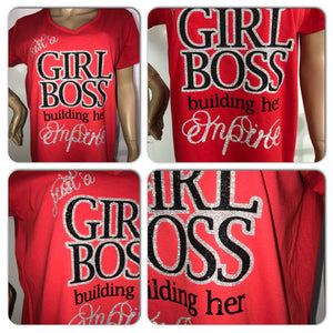Girl boss glitter t-shirt