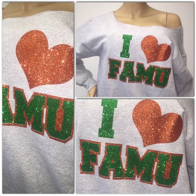 Famu bling sweatshirt | Florida A&M Glitter sweatshirt
