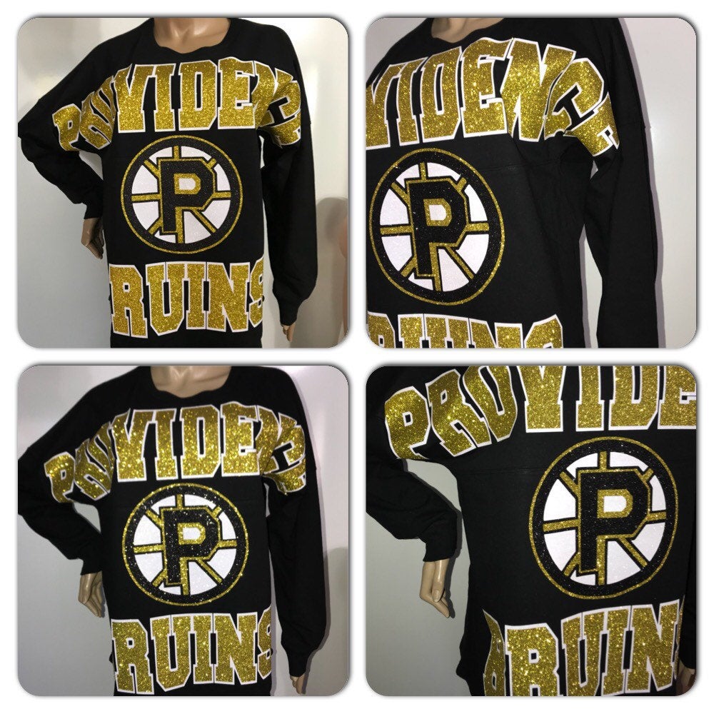 Providence Bruins Pom Pom Jersey|  glitter hockey game day jersey | NHL jerseys