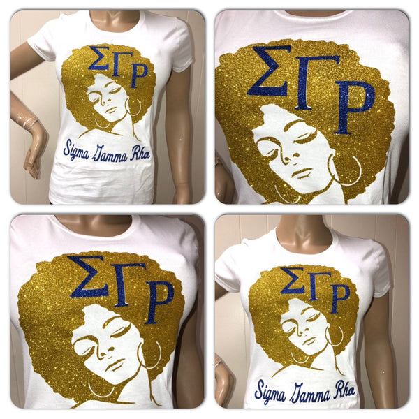 Sigma Gamma Rho Glam Tee | Sorority Glitter t-shirt | SGR |