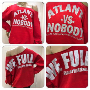 Atlanta v/s Nobody bling sweatshirt | ATL Glitter sweatshirt