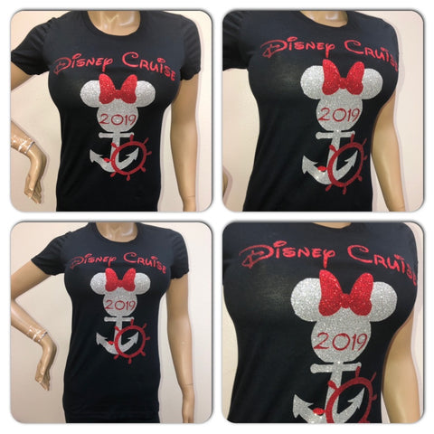Disney Cruise Anchor Ladies fitted crew neck